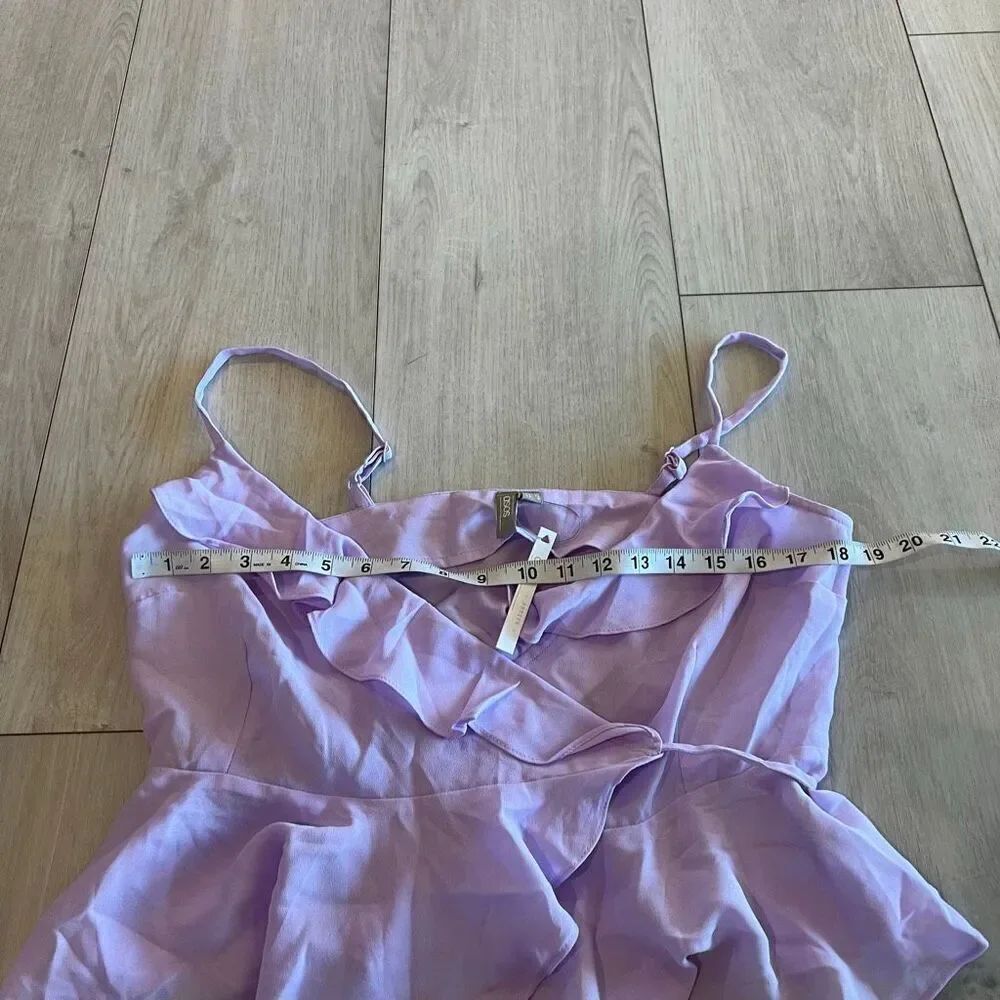 ASOS Ruffle Wrap Tank Top Lilac size 6 - Picture 2 of 6